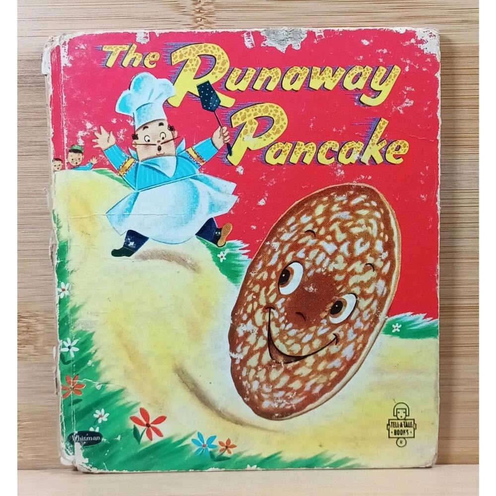 Vintage 1956 The‎ Runaway Pancake Whitman Tell-a-Tale Book Ben Williams Illust.